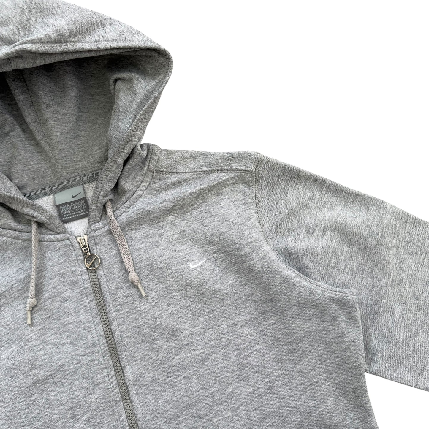 Y2K Women's Nike Embroidered Logo - Zip Hoodie - M