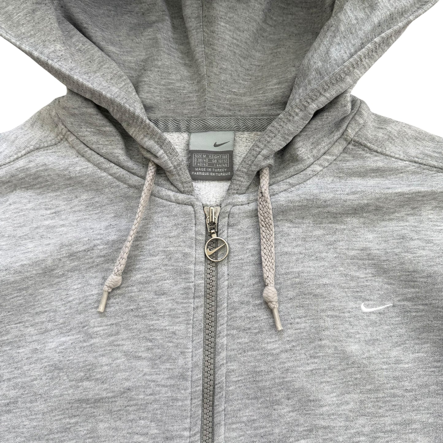 Y2K Women's Nike Embroidered Logo - Zip Hoodie - M