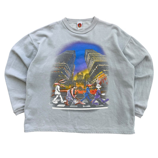 1998 Looney Tunes - City Print Sweatshirt - L