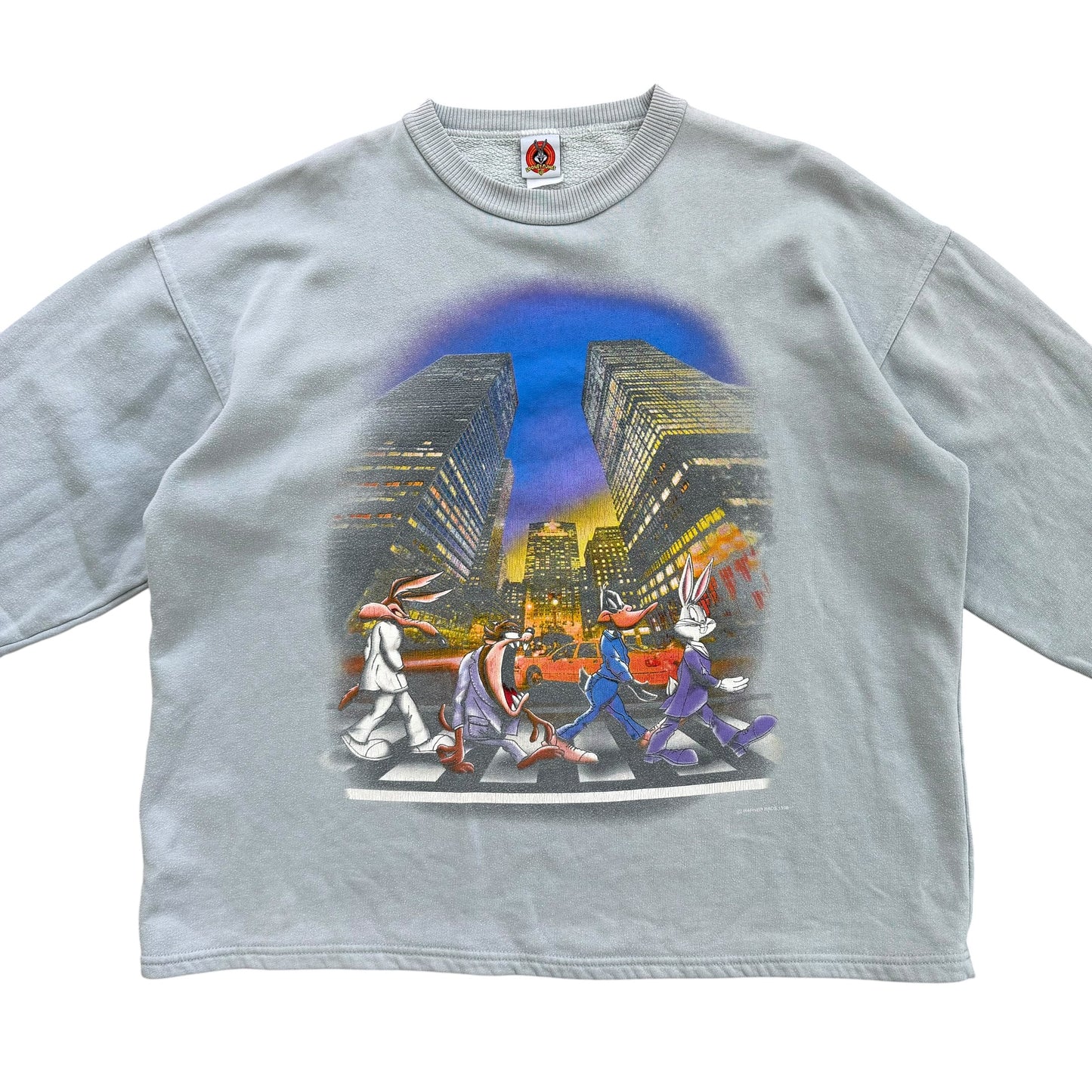 1998 Looney Tunes - City Print Sweatshirt - L