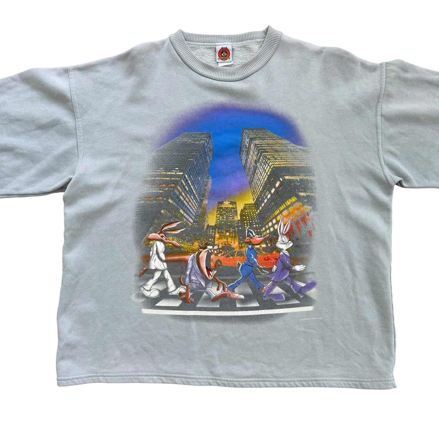 1998 Looney Tunes - City Print Sweatshirt - L