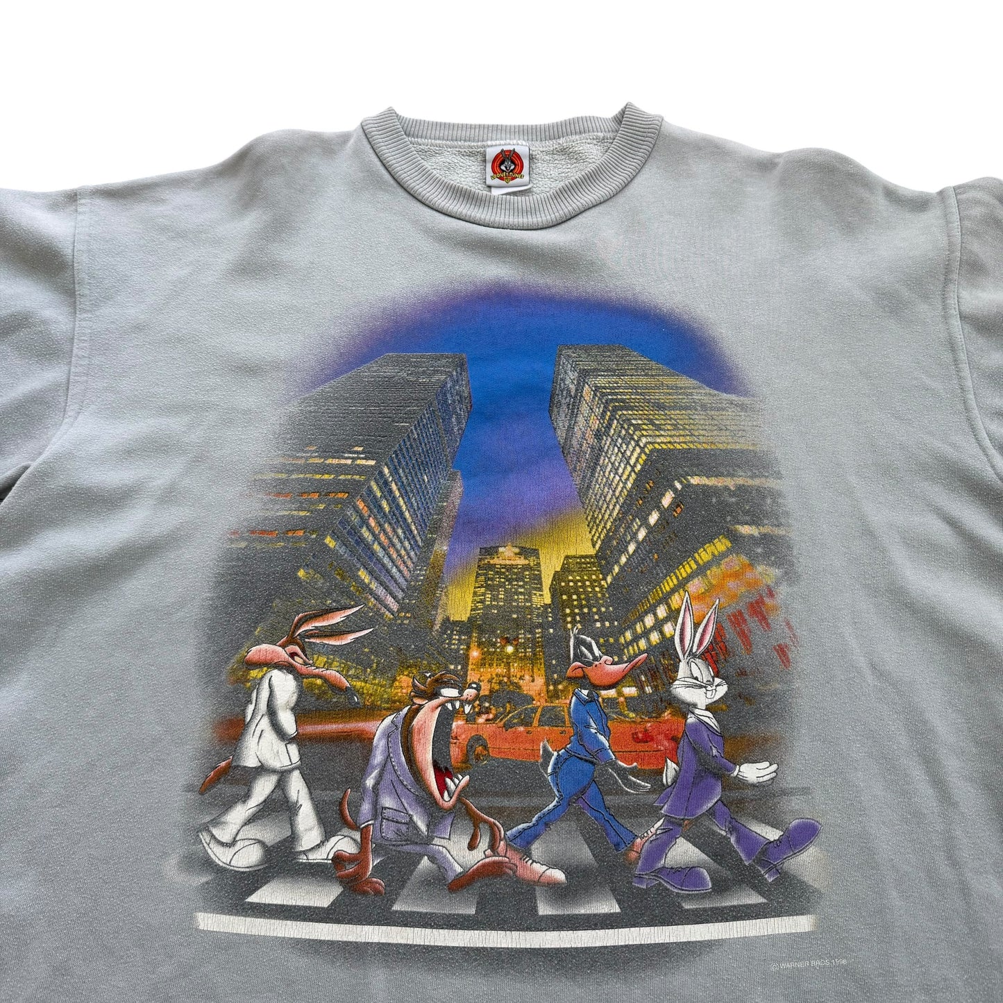 1998 Looney Tunes - City Print Sweatshirt - L