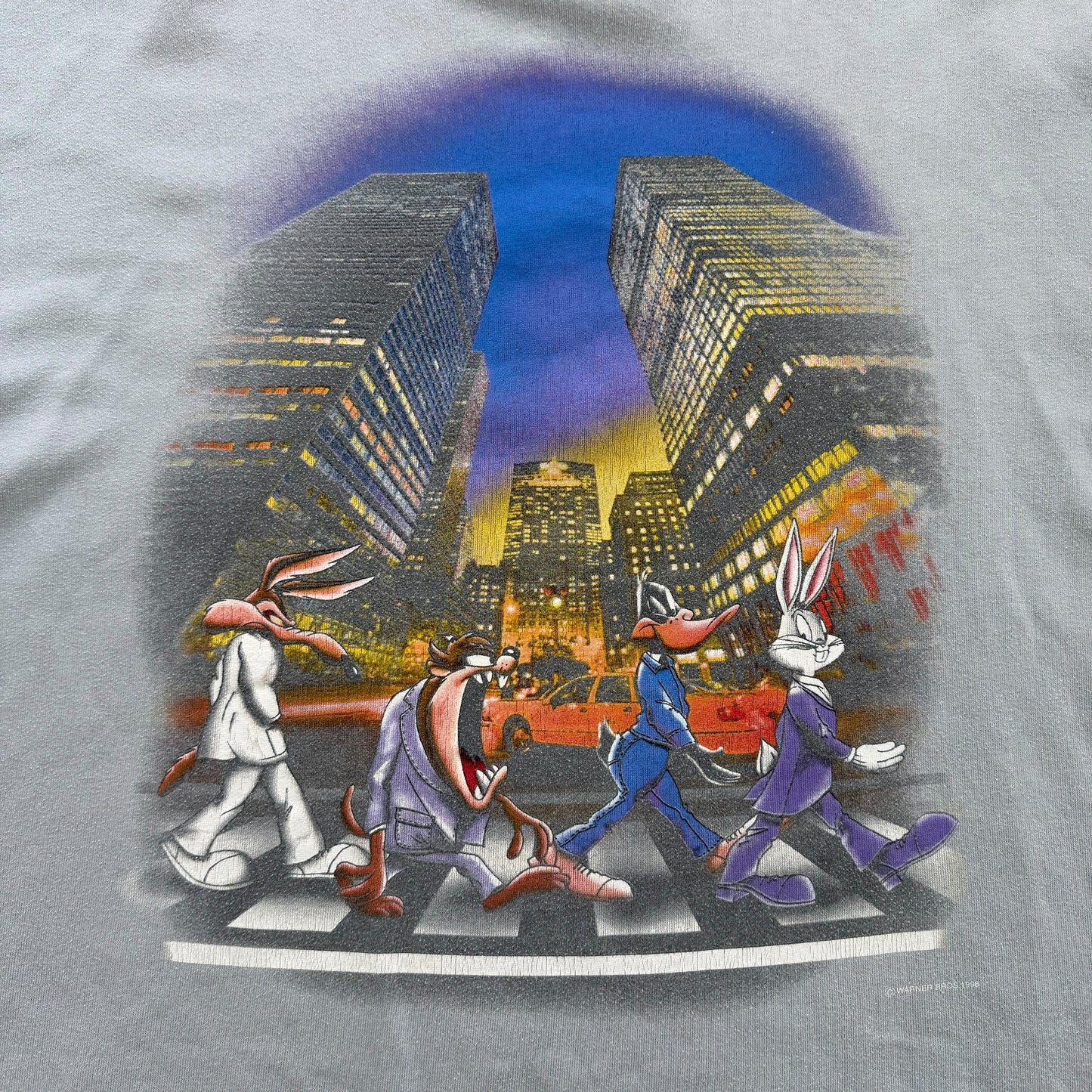 1998 Looney Tunes - City Print Sweatshirt - L