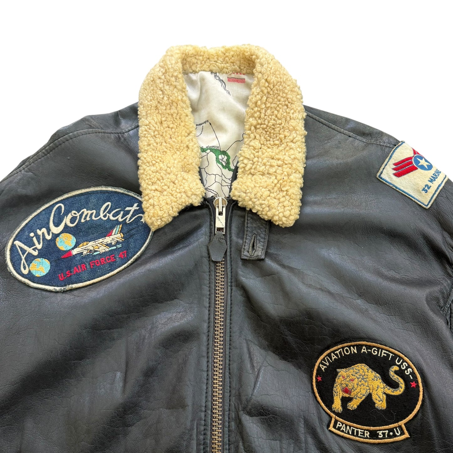 1990's Aviator Leather Flight Jacket - XL