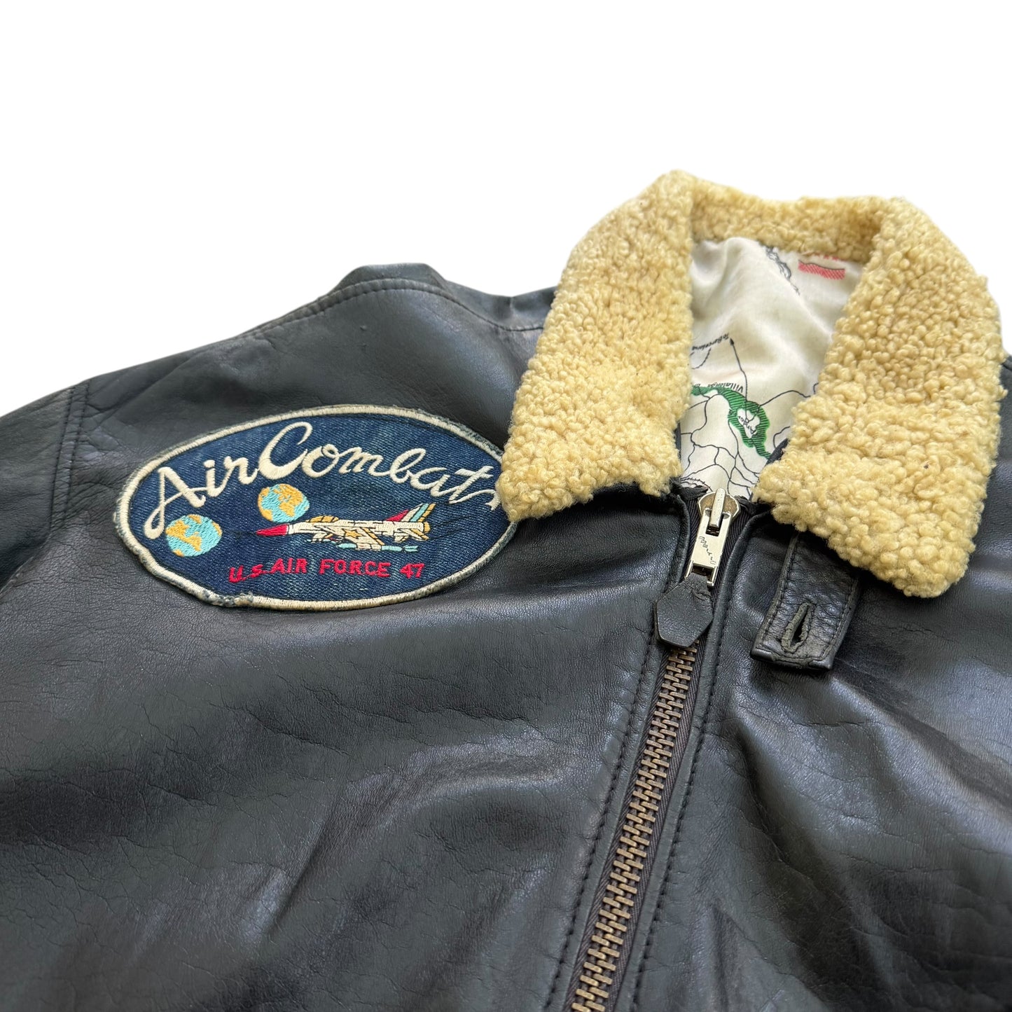 1990's Aviator Leather Flight Jacket - XL