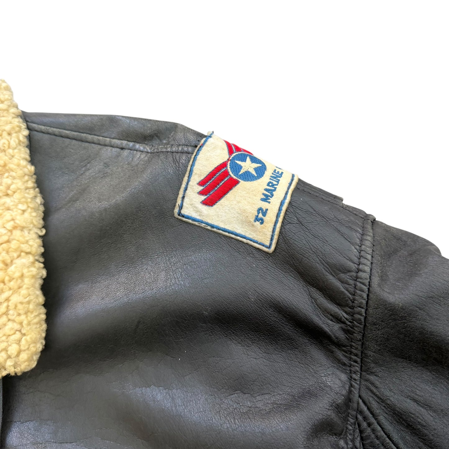 1990's Aviator Leather Flight Jacket - XL