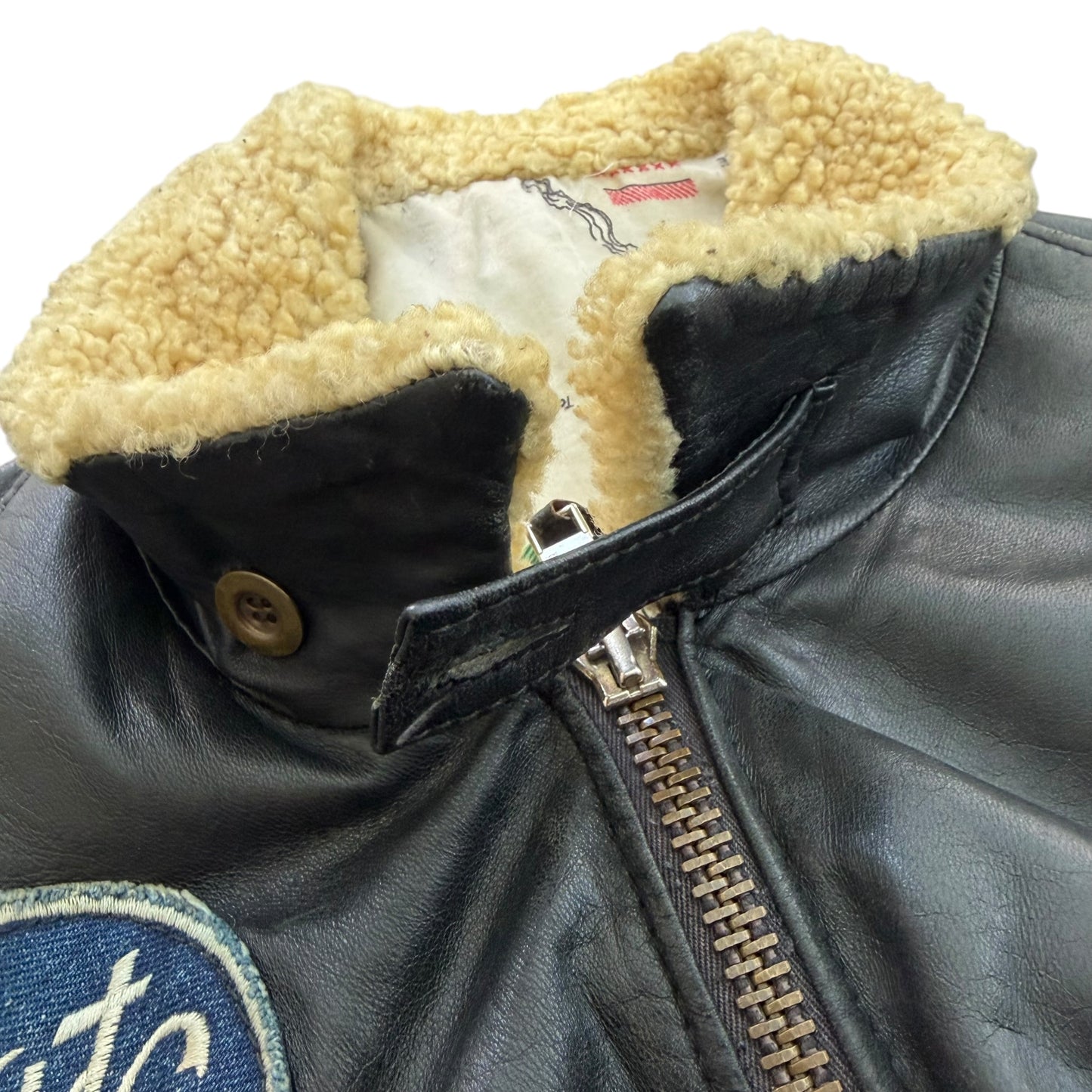 1990's Aviator Leather Flight Jacket - XL