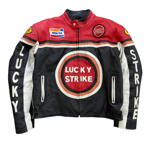 1990's Lucky Strike Racing Leather Jacket - L