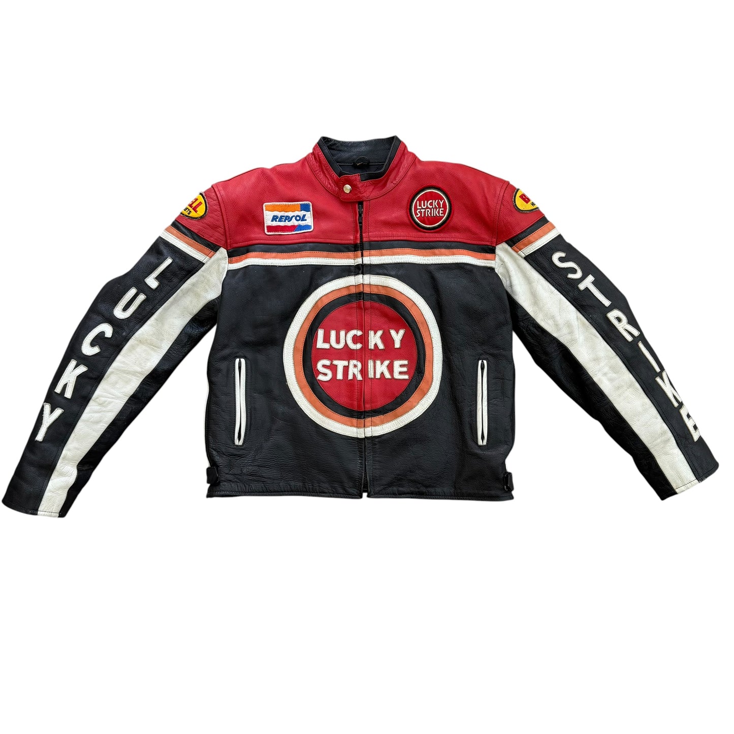 1990's Lucky Strike Racing Leather Jacket - L