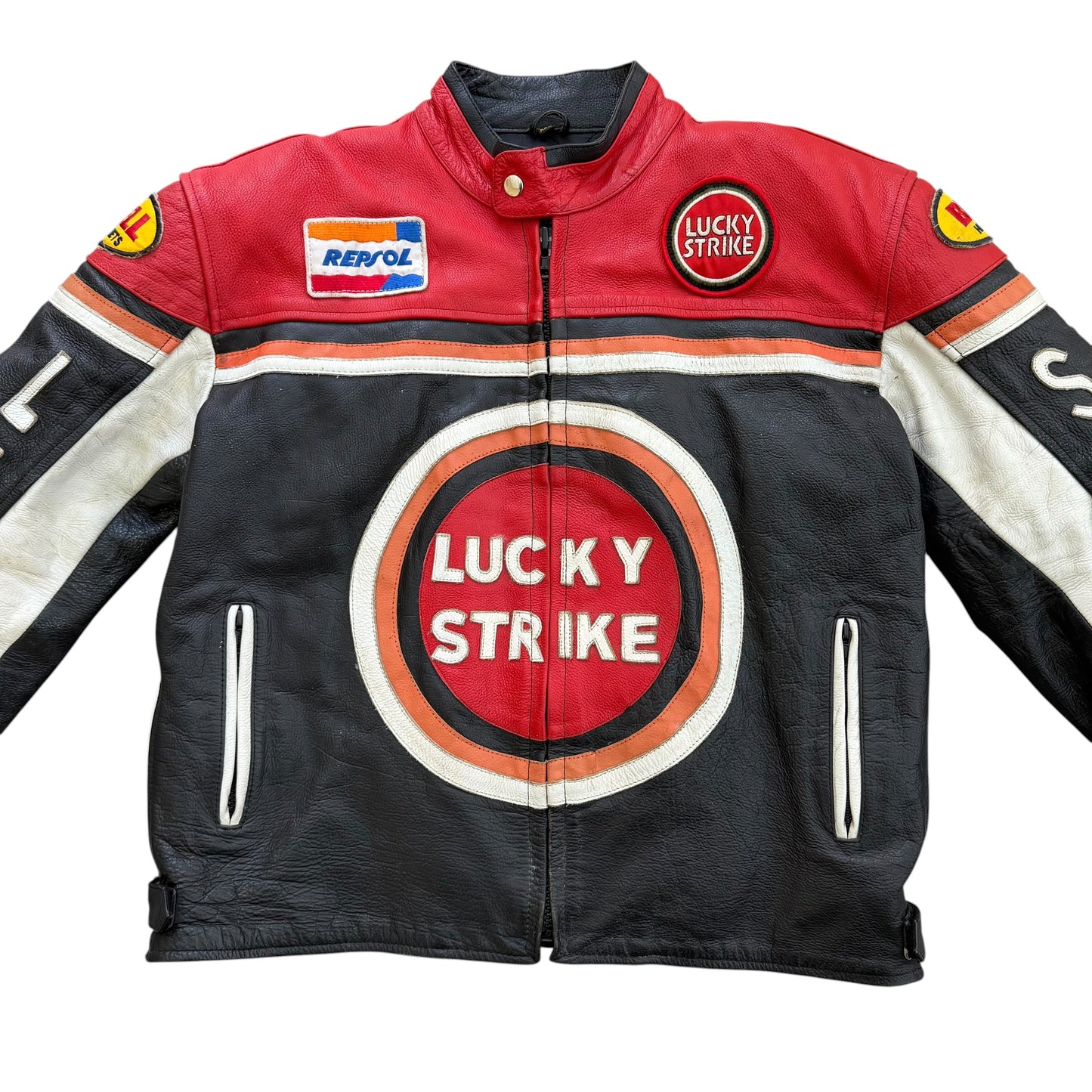 1990's Lucky Strike Racing Leather Jacket - L