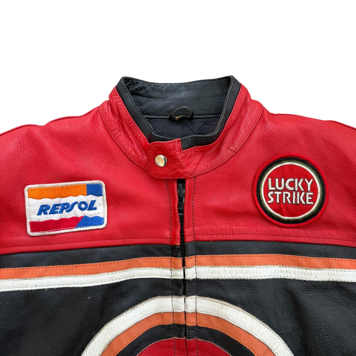 1990's Lucky Strike Racing Leather Jacket - L