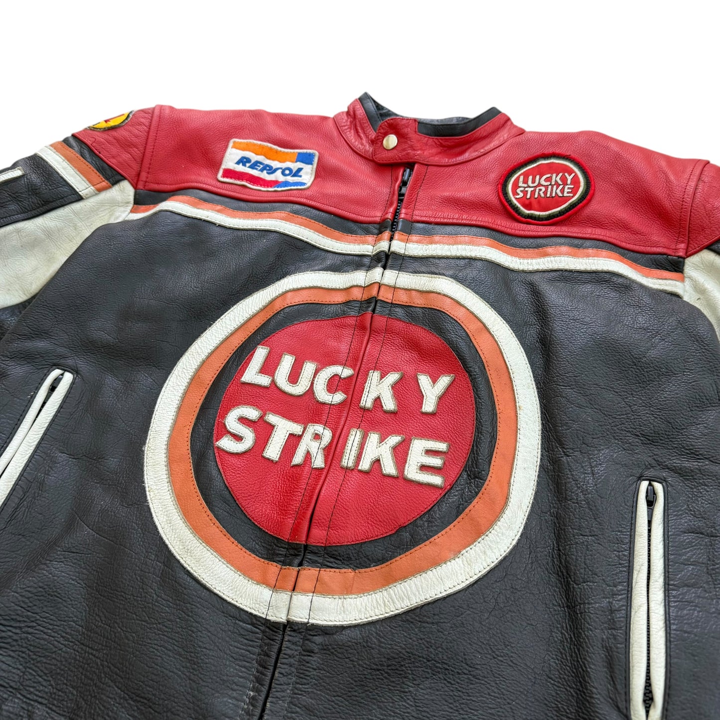1990's Lucky Strike Racing Leather Jacket - L