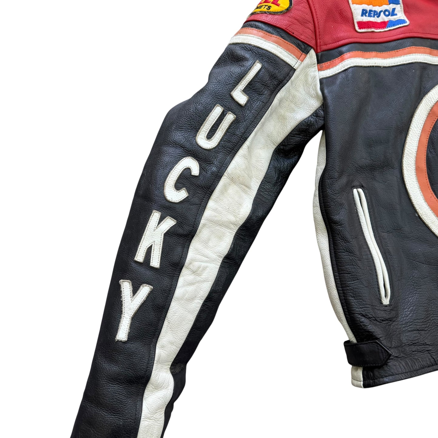 1990's Lucky Strike Racing Leather Jacket - L