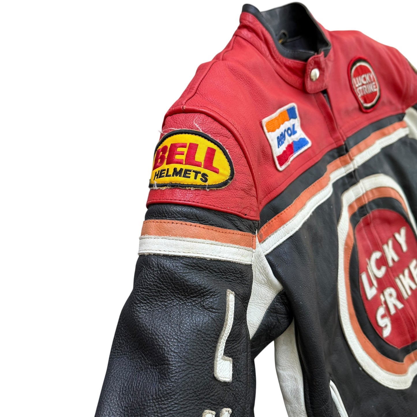 1990's Lucky Strike Racing Leather Jacket - L