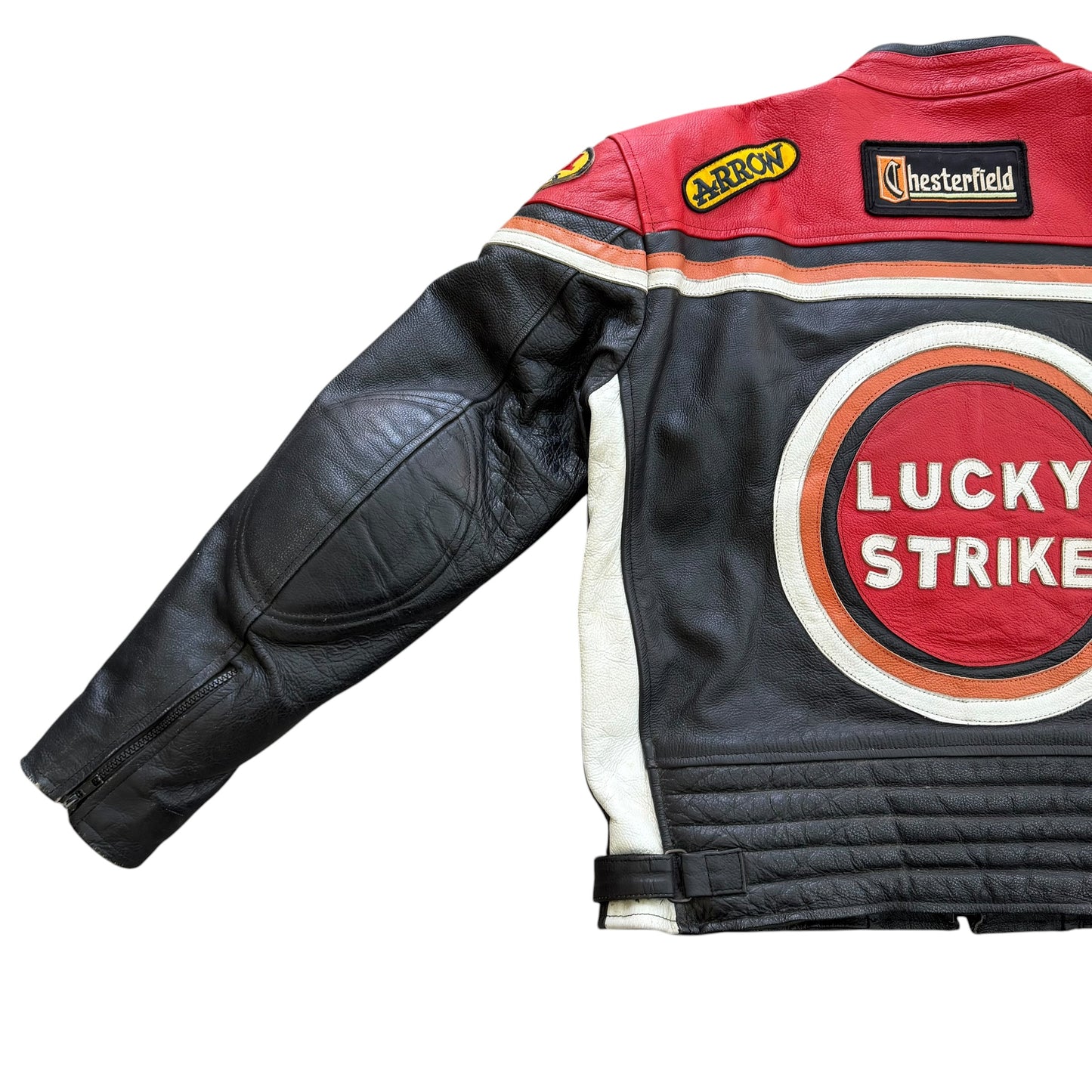 1990's Lucky Strike Racing Leather Jacket - L
