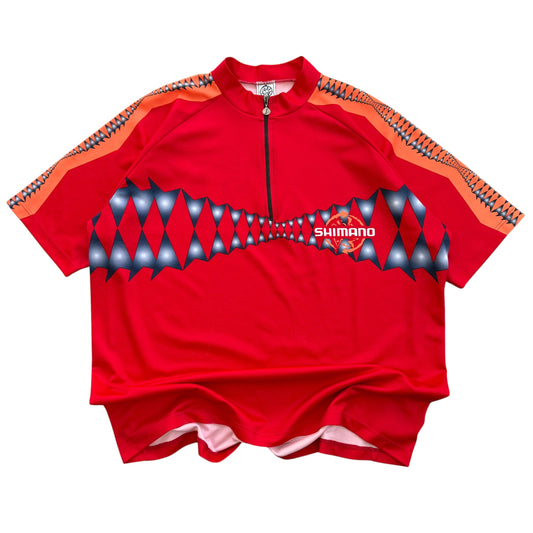 1990’s Shimano Biking - Funky Graphic Cycling Jersey - XL
