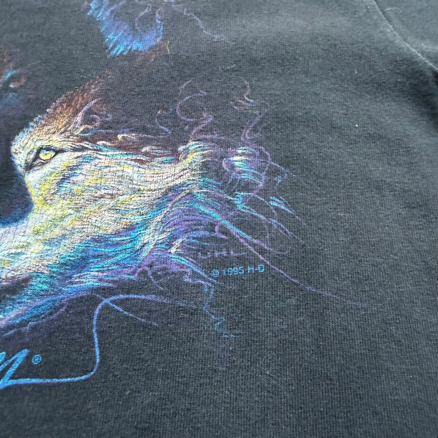 1995 Women's Harley Davidson - Wolf Graphic T-shirt - M