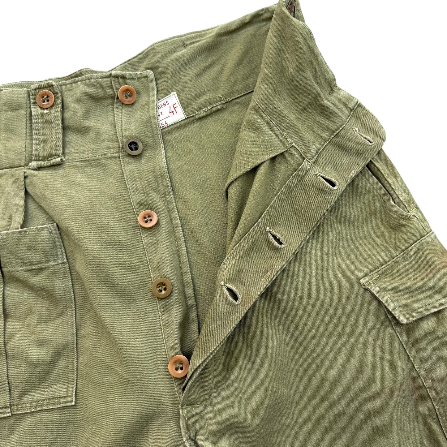 1954 Belgian Military Work Trousers - M