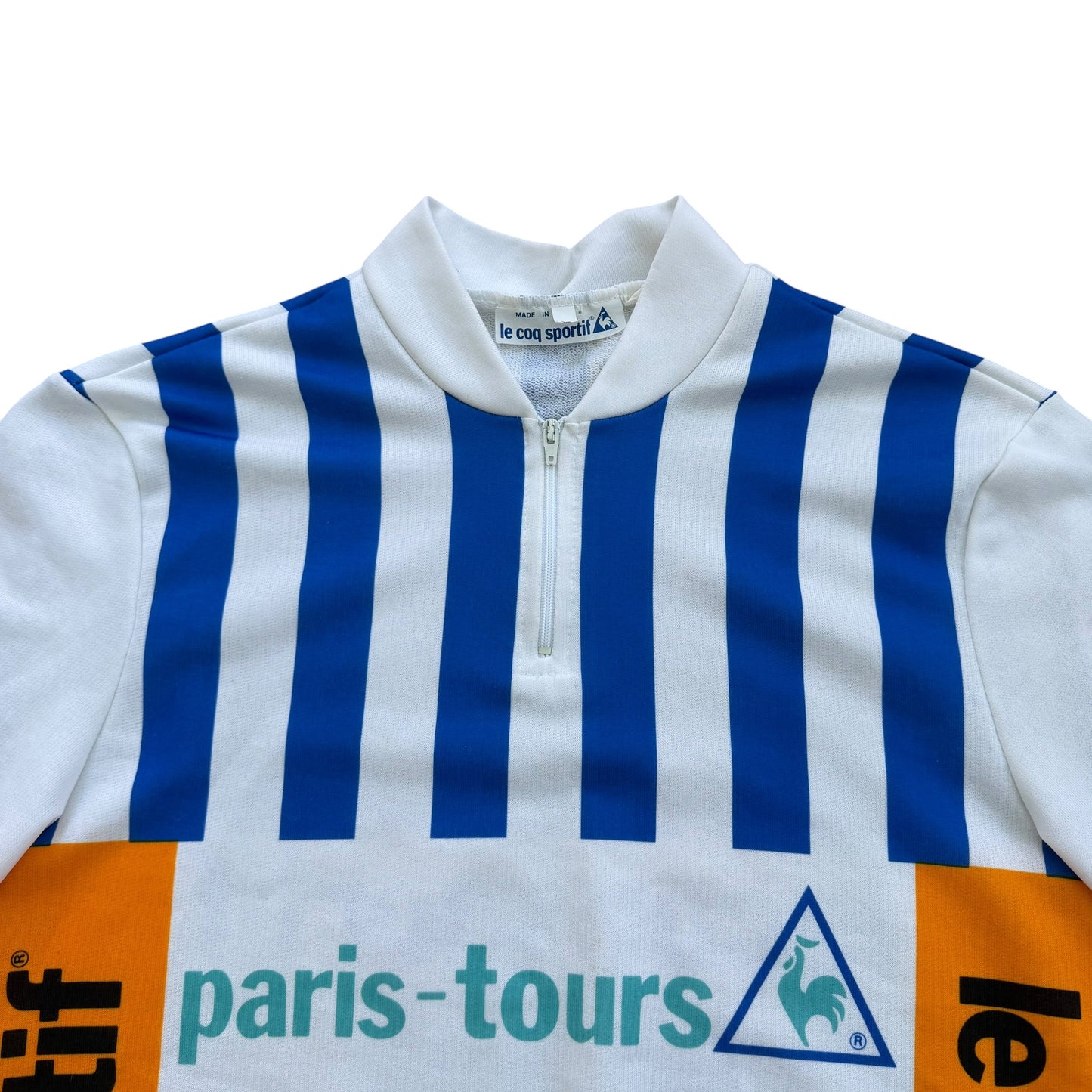 1980's Le Coq Sportif Paris-Tours Cycling Jersey - L