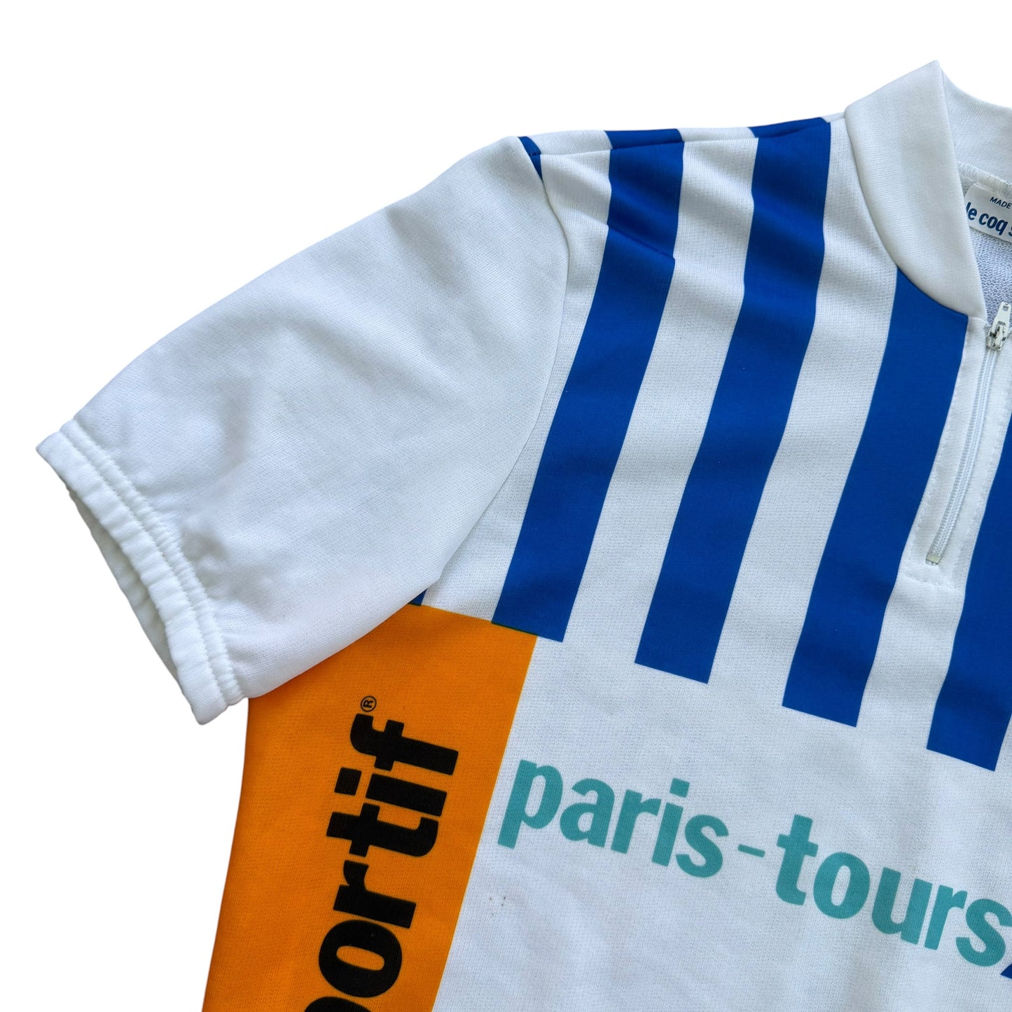 1980's Le Coq Sportif Paris-Tours Cycling Jersey - L