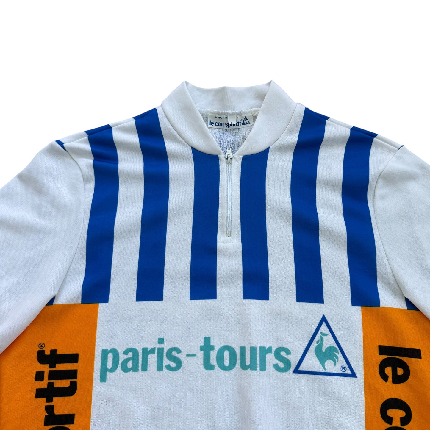 1980's Le Coq Sportif Paris-Tours Cycling Jersey - L