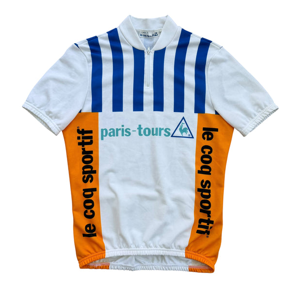 1980's Le Coq Sportif Paris-Tours Cycling Jersey - L