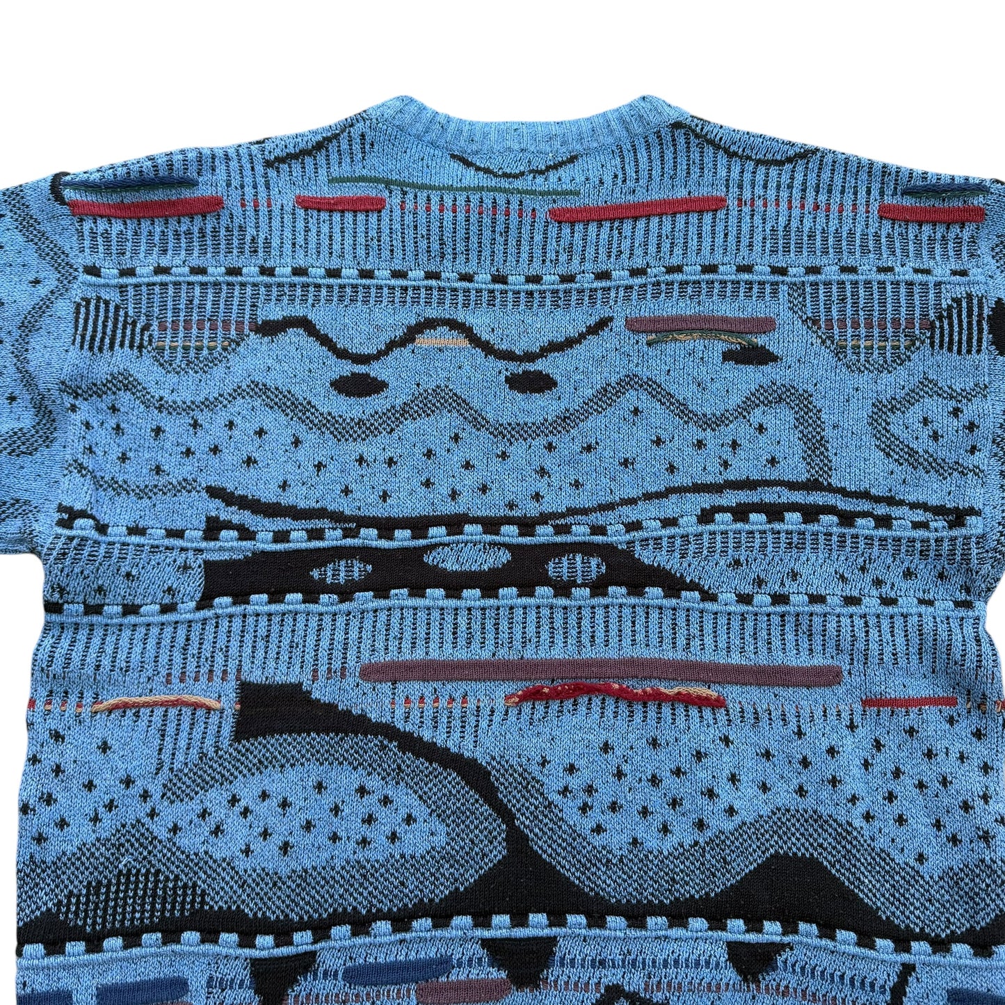 Vintage 1980s Abstract Knit Sweater - L