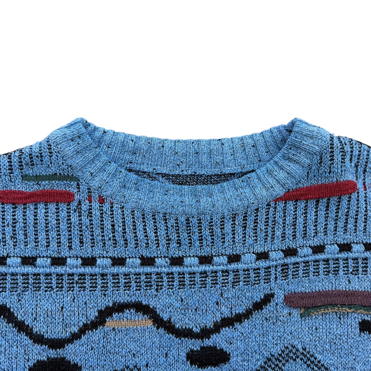 Vintage 1980s Abstract Knit Sweater - L