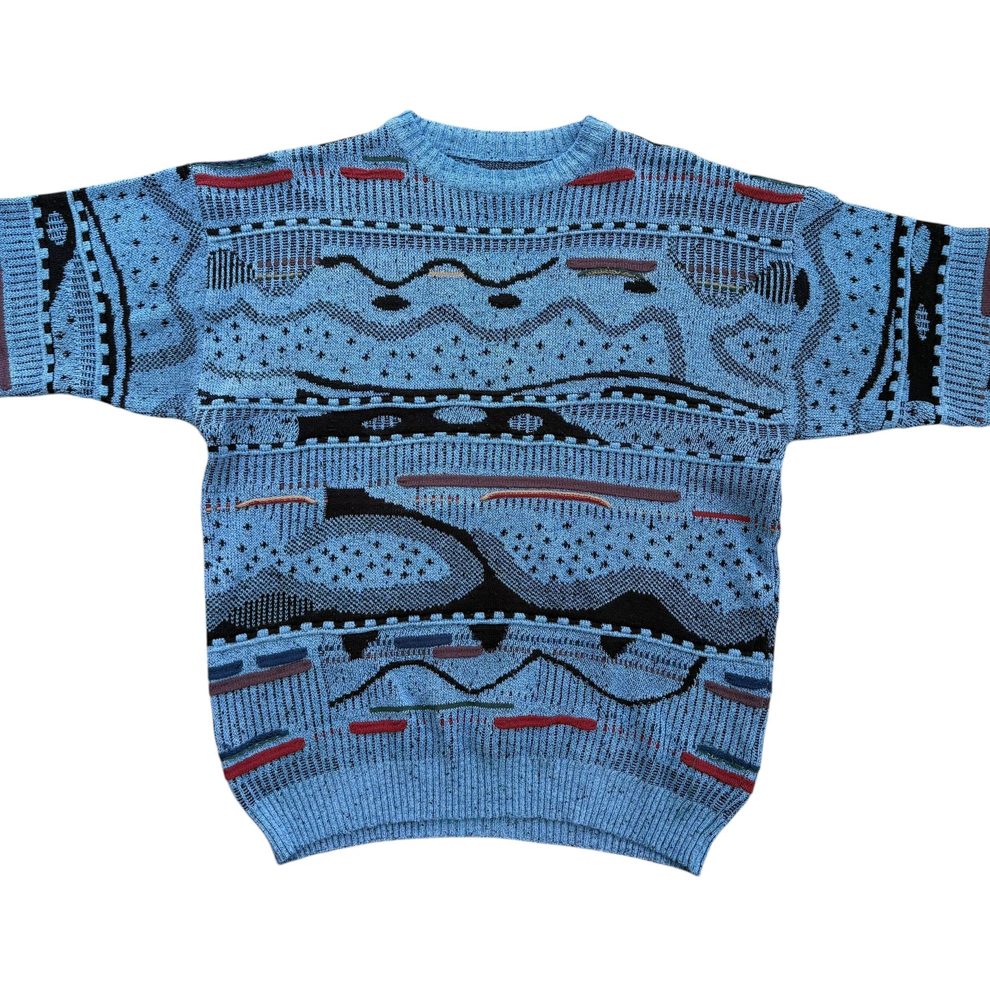 Vintage 1980s Abstract Knit Sweater - L