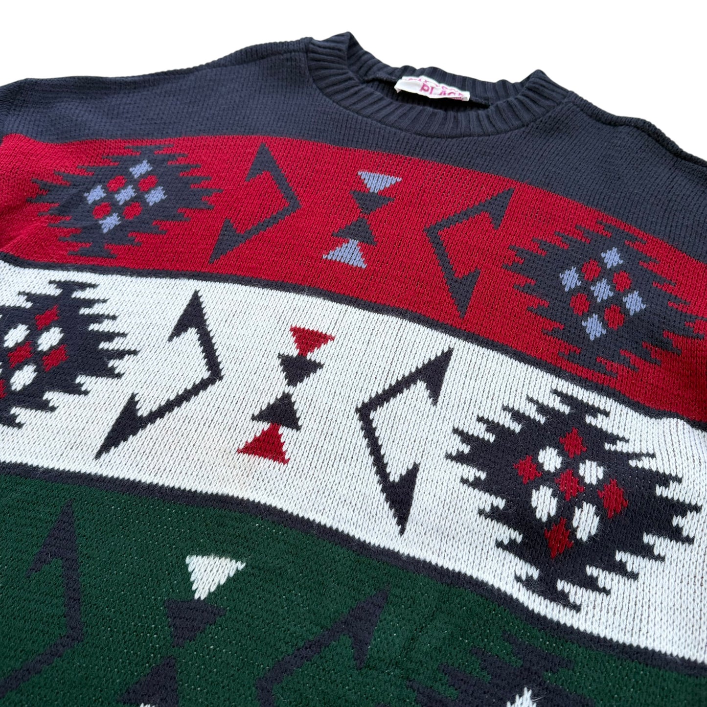 1980’s Clifton Place - Aztek Knit Sweater - XL