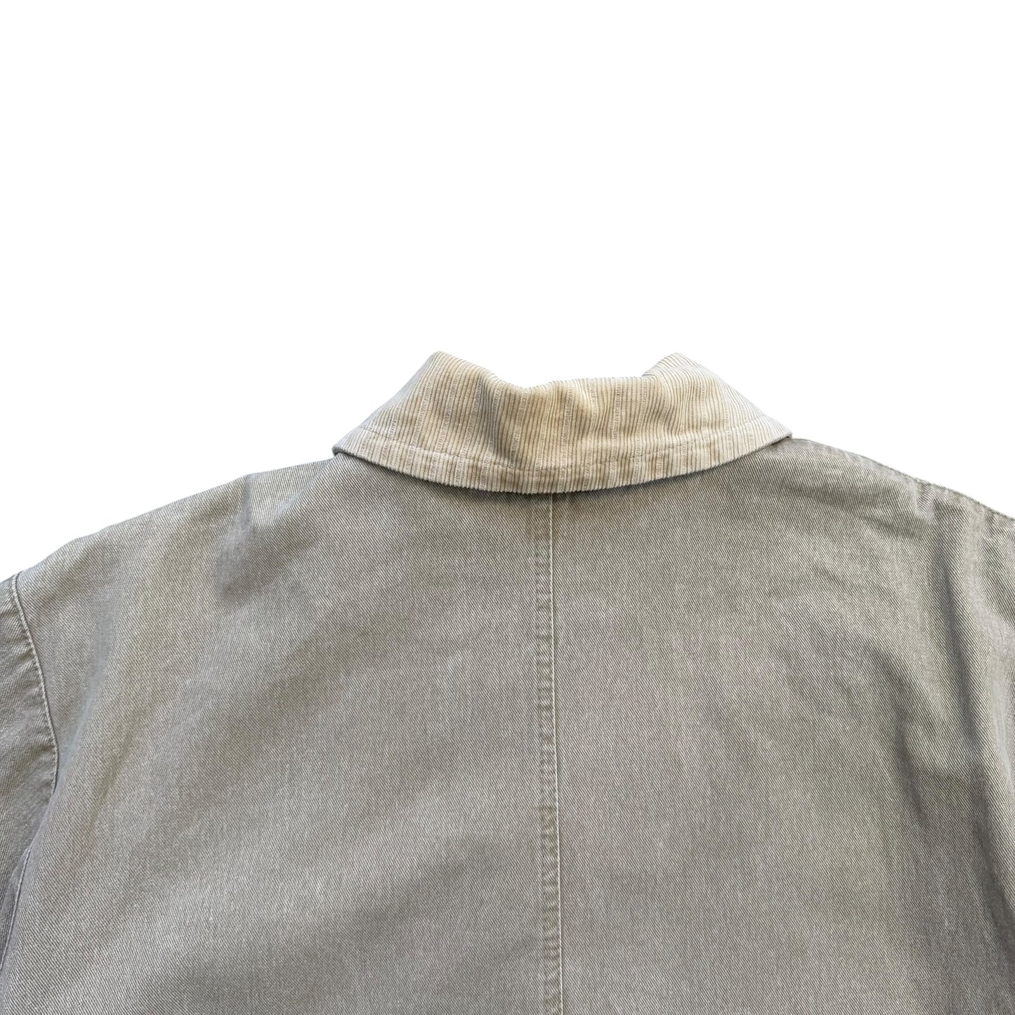 1990's Workwear / Classy Style - Corduroy Collar Jacket - L