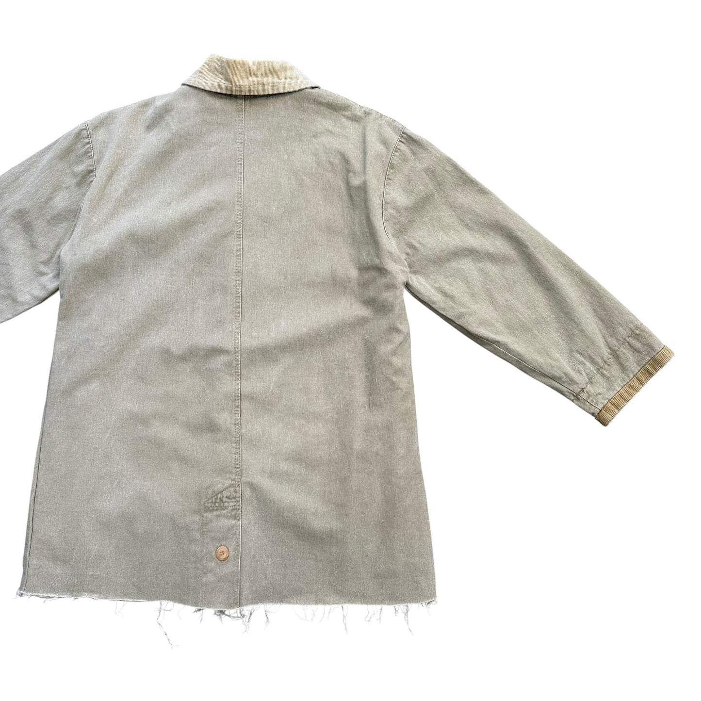 1990's Workwear / Classy Style - Corduroy Collar Jacket - L