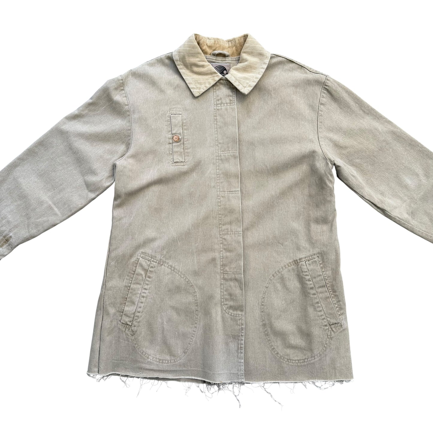 1990's Workwear / Classy Style - Corduroy Collar Jacket - L