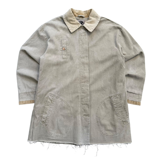 1990's Workwear / Classy Style - Corduroy Collar Jacket - L
