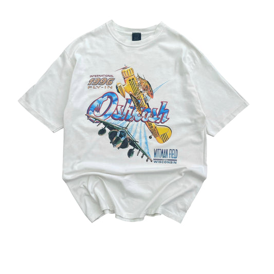 1996 Oshkosh International Fly in - Plane Airshow T-Shirt - XL