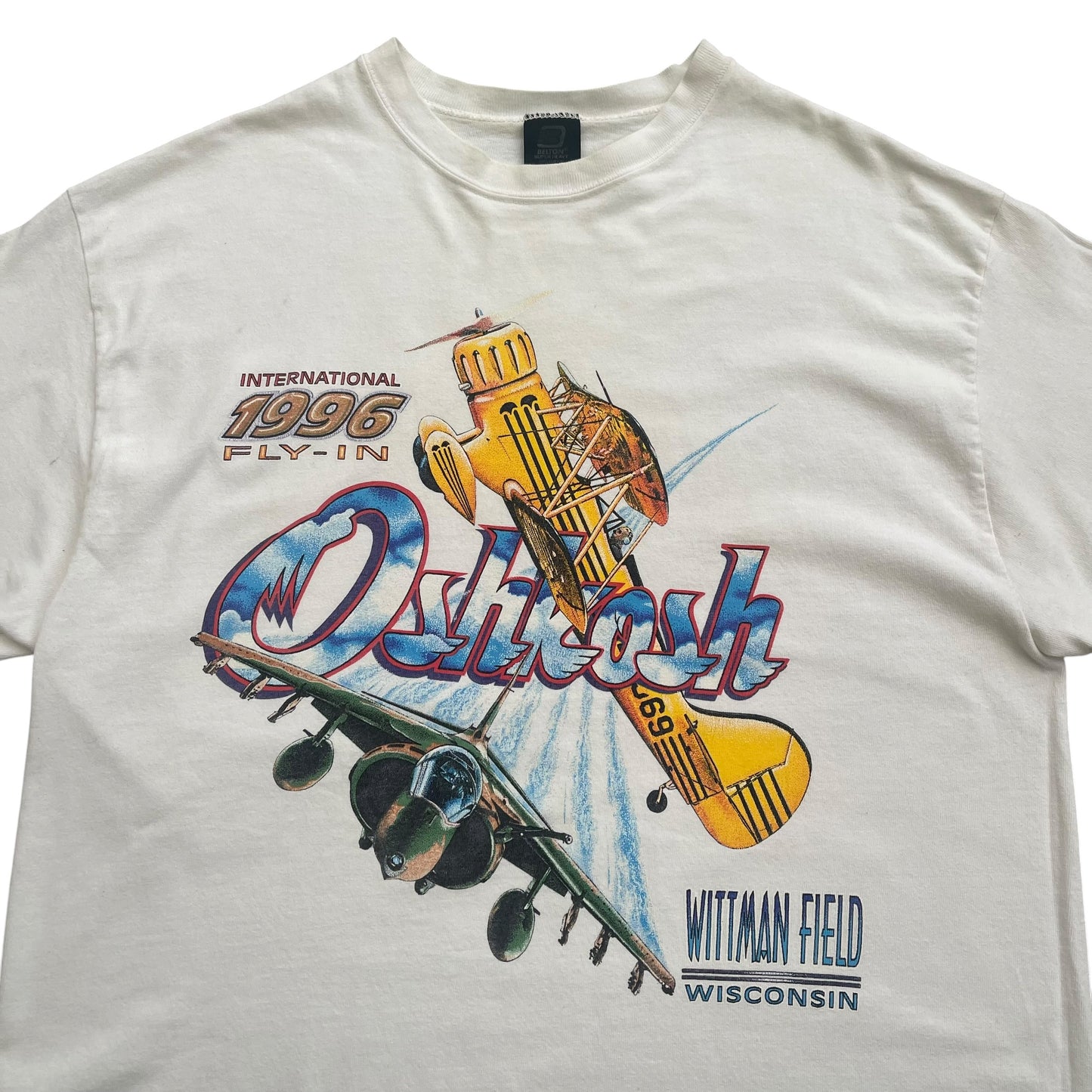 1996 Oshkosh International Fly in - Plane Airshow T-Shirt - XL