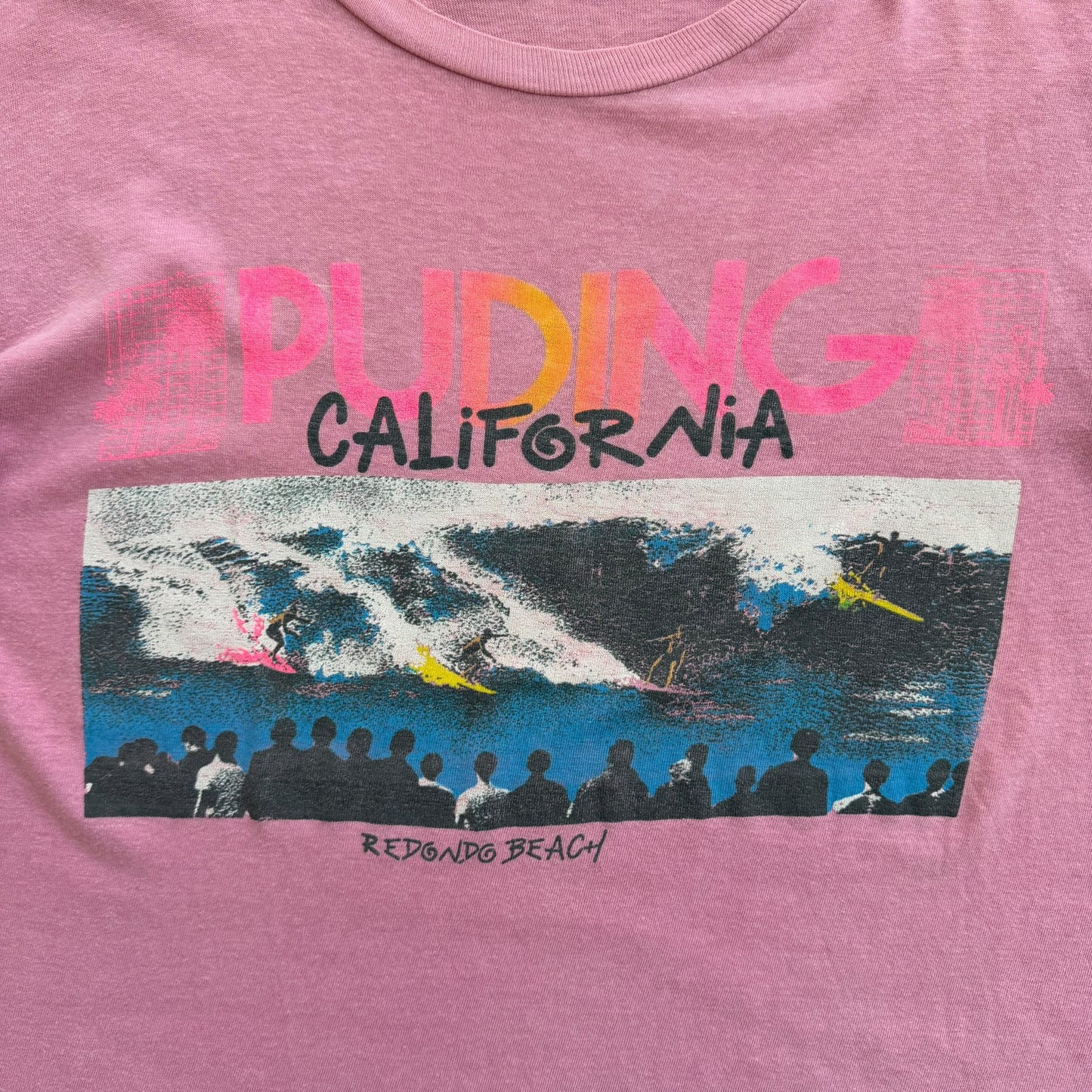 Vintage 1980's Surfing - Puding California T-Shirt - L