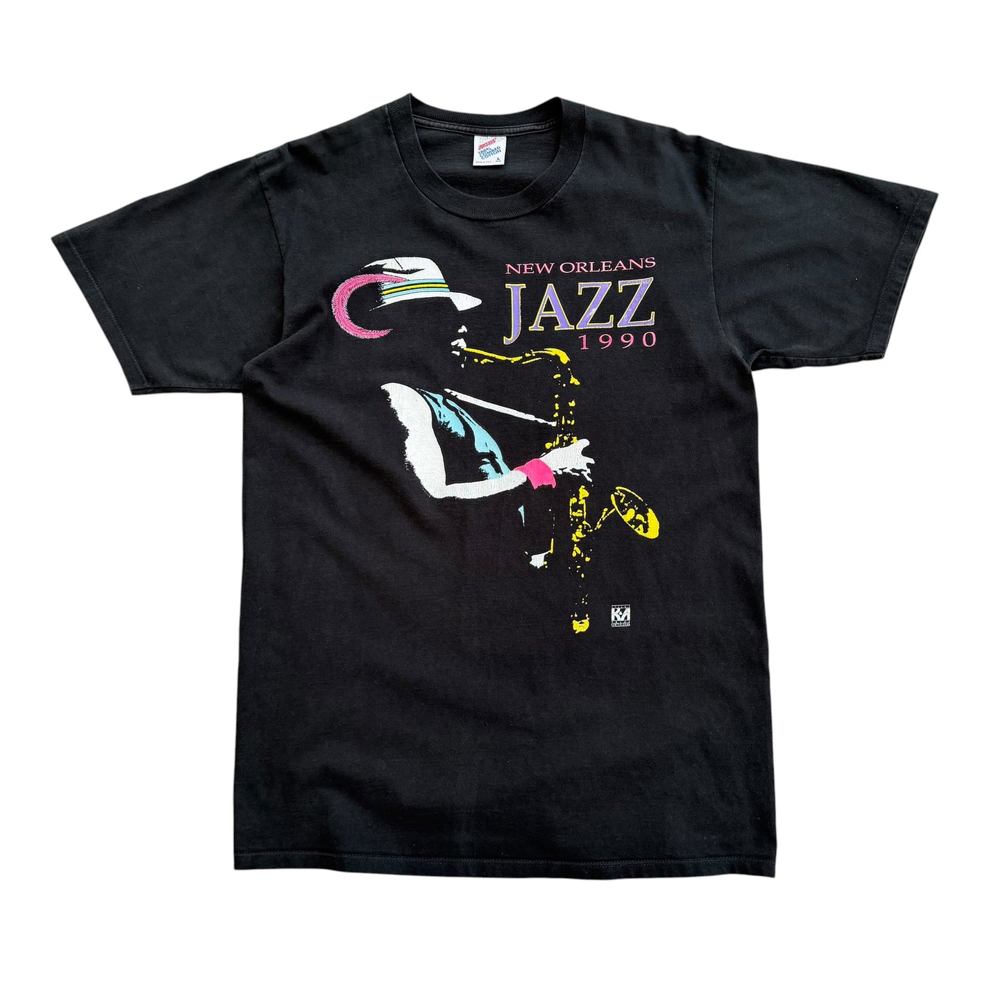 1990 New Orleans Jazz Graphic T-shirt - L