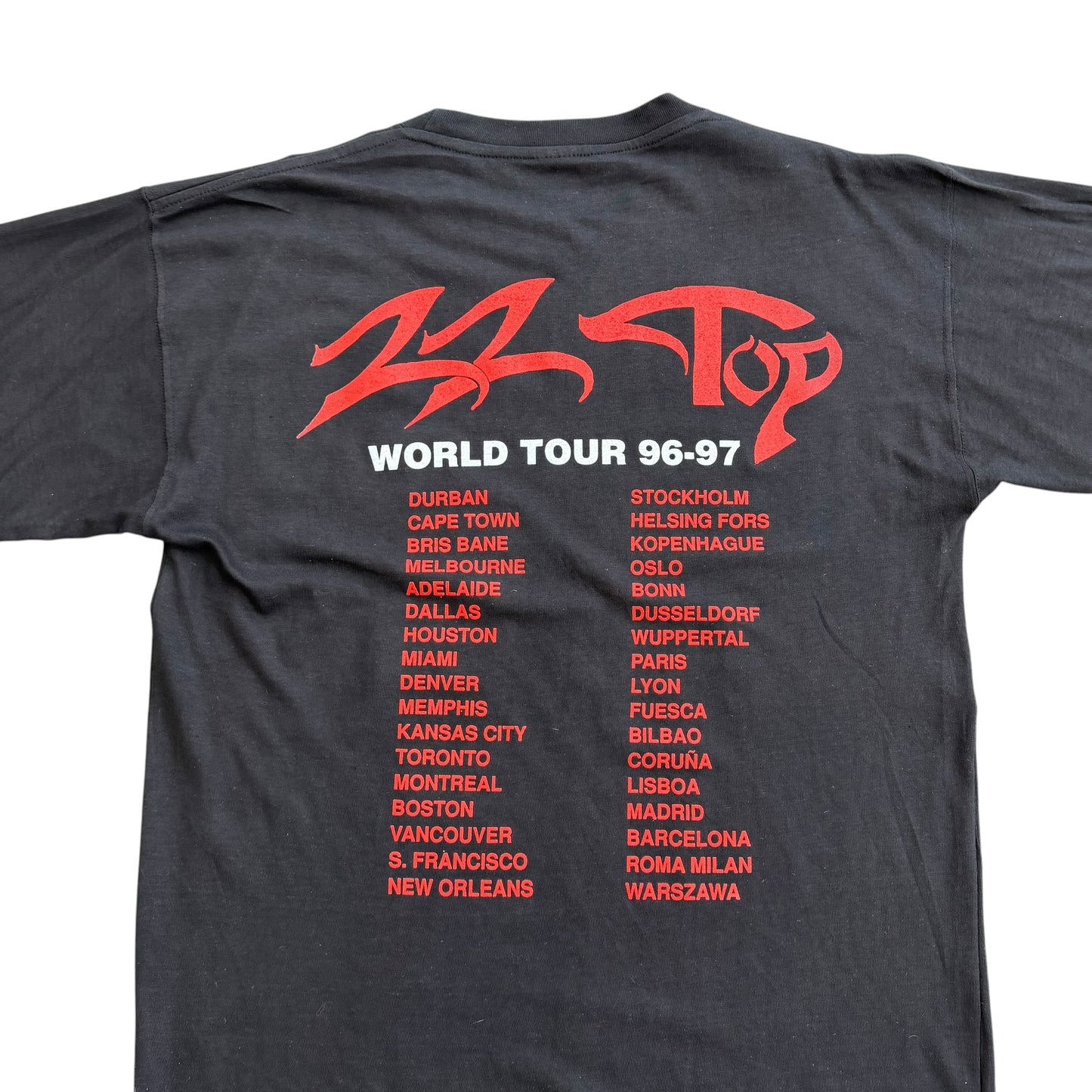 1996 ZZ Top World Tour - Bootleg T-Shirt - L