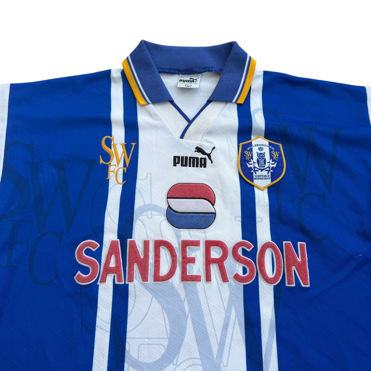 1995/1997 Sheffield Wednesday - Premier League Home Football Shirt - L
