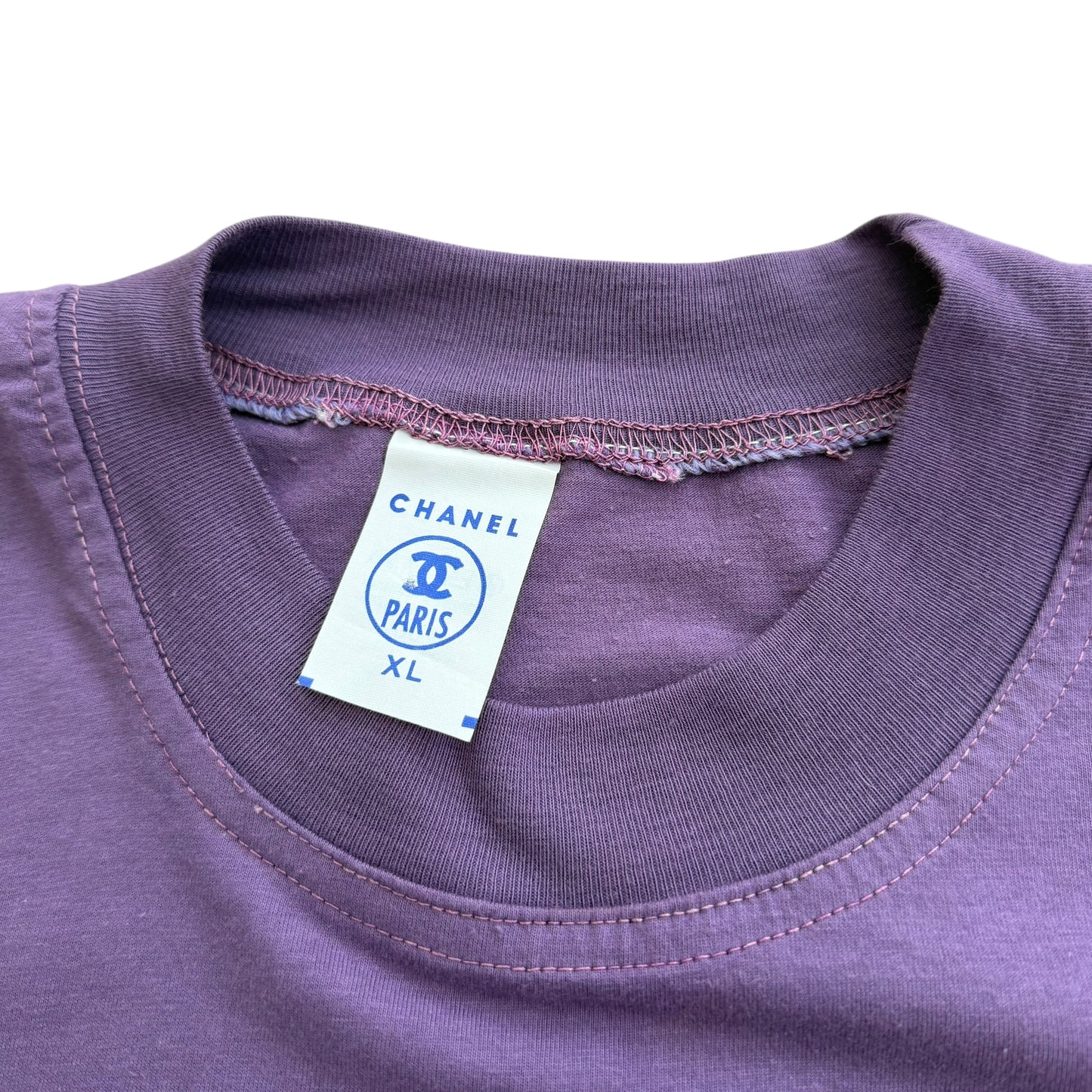 1990’s Chanel Paris Embroidered Logo - Bootleg T-Shirt - XL