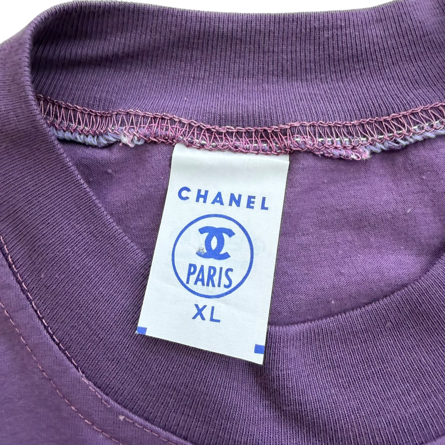 1990’s Chanel Paris Embroidered Logo - Bootleg T-Shirt - XL