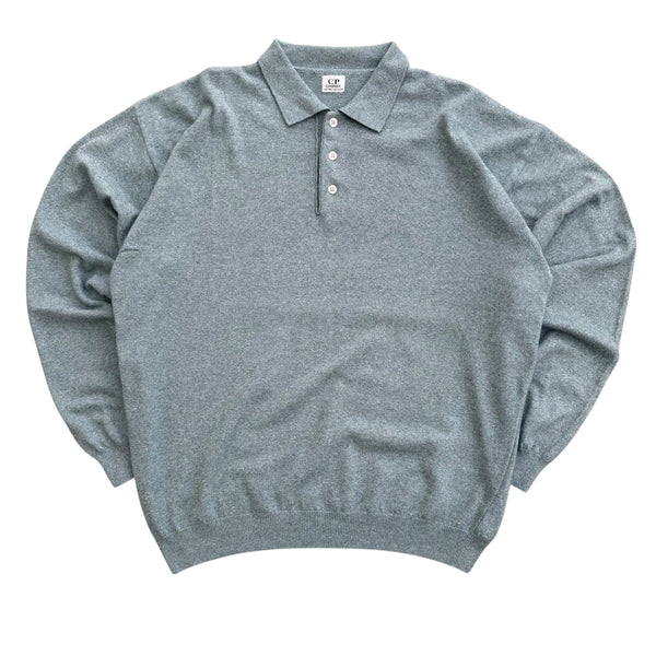 1990's C.P. Company- Ideas from Massimo Osti Knitted Polo Sweater - L