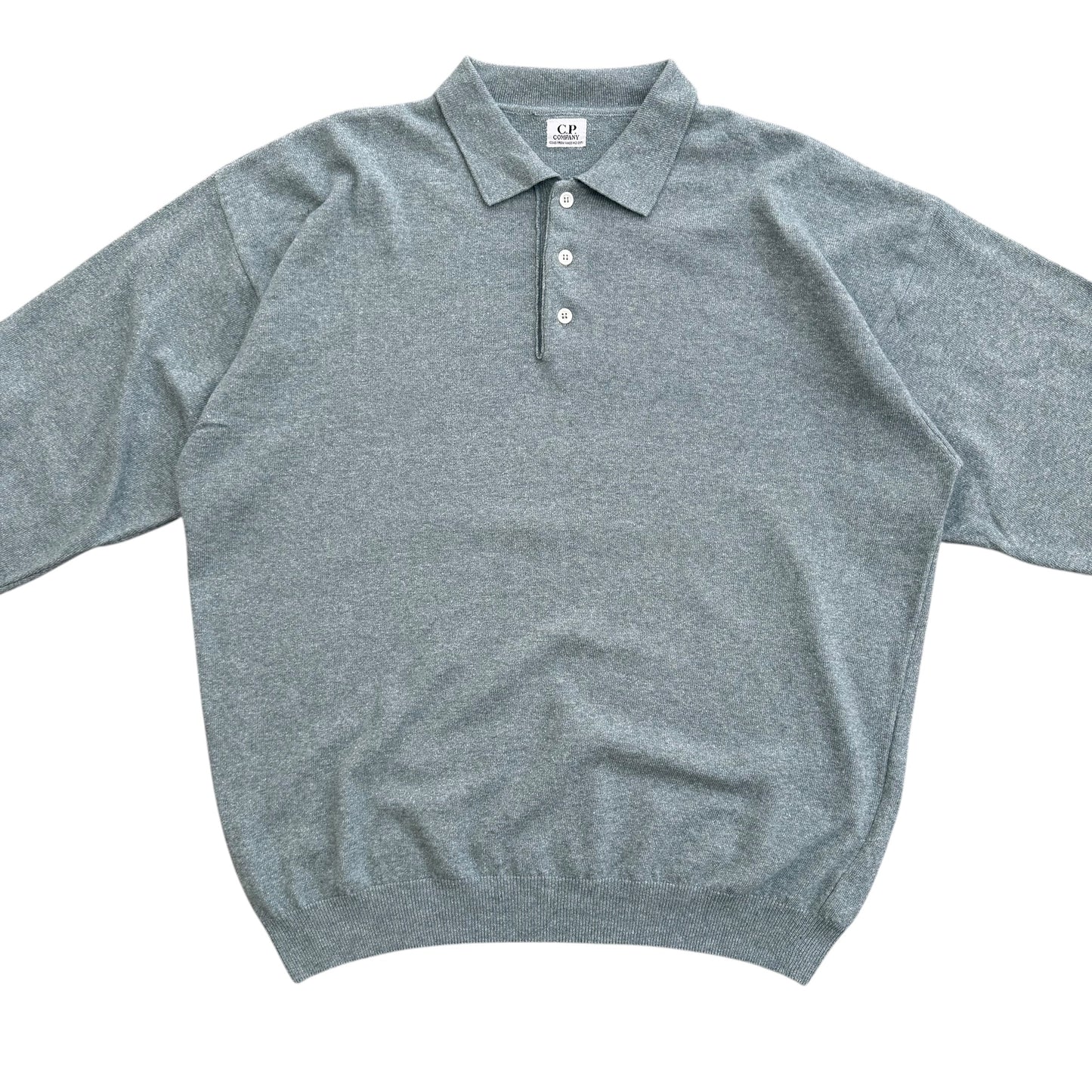 1990's C.P. Company- Ideas from Massimo Osti Knitted Polo Sweater - L