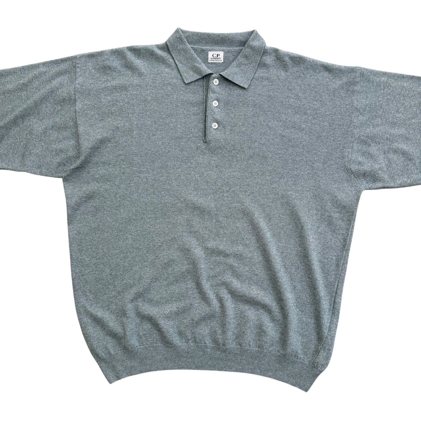 1990's C.P. Company- Ideas from Massimo Osti Knitted Polo Sweater - L