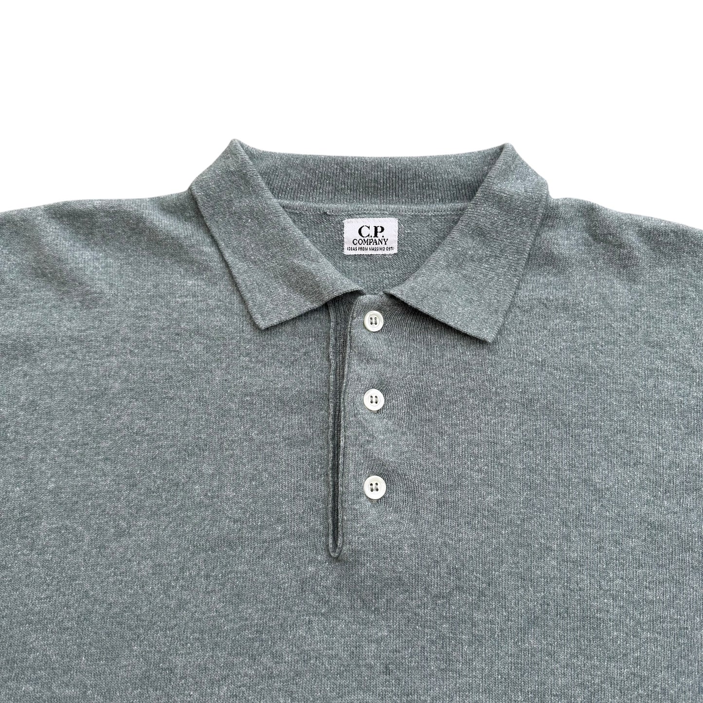 1990's C.P. Company- Ideas from Massimo Osti Knitted Polo Sweater - L
