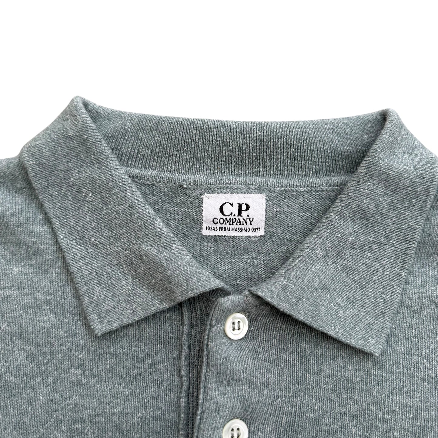 1990's C.P. Company- Ideas from Massimo Osti Knitted Polo Sweater - L