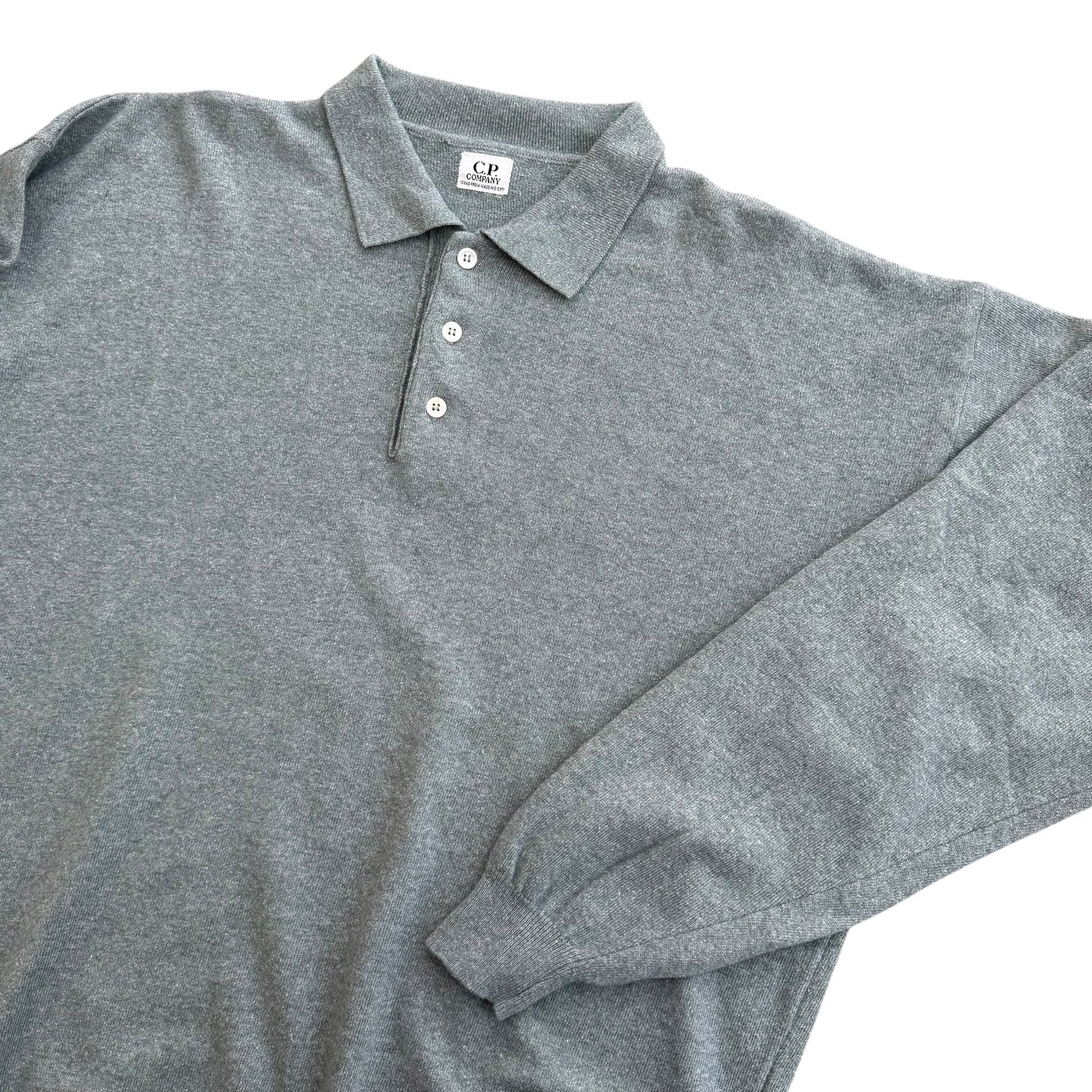 1990's C.P. Company- Ideas from Massimo Osti Knitted Polo Sweater - L