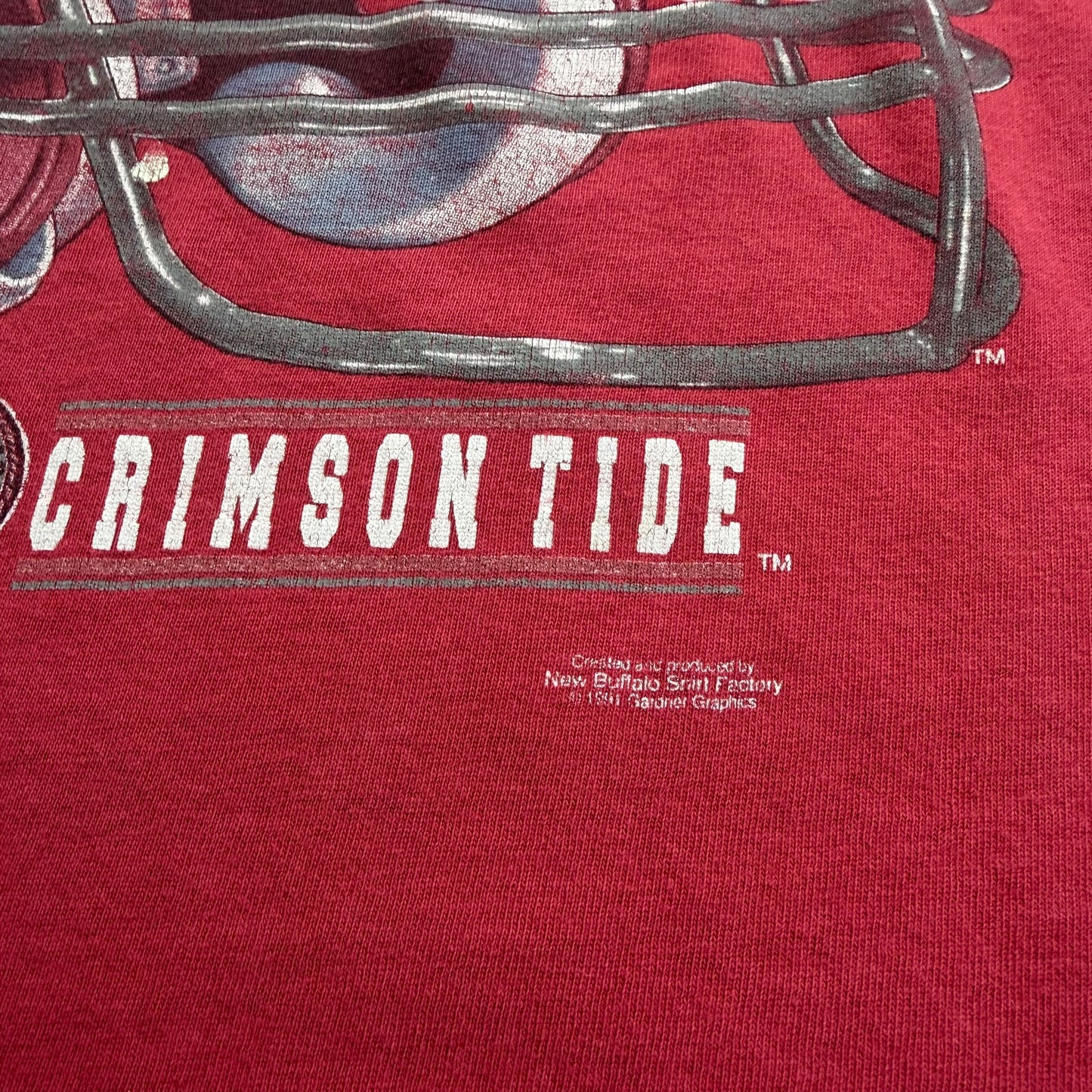 1991 Distressed University of Alabama - Crimson Tide T-Shirt - L