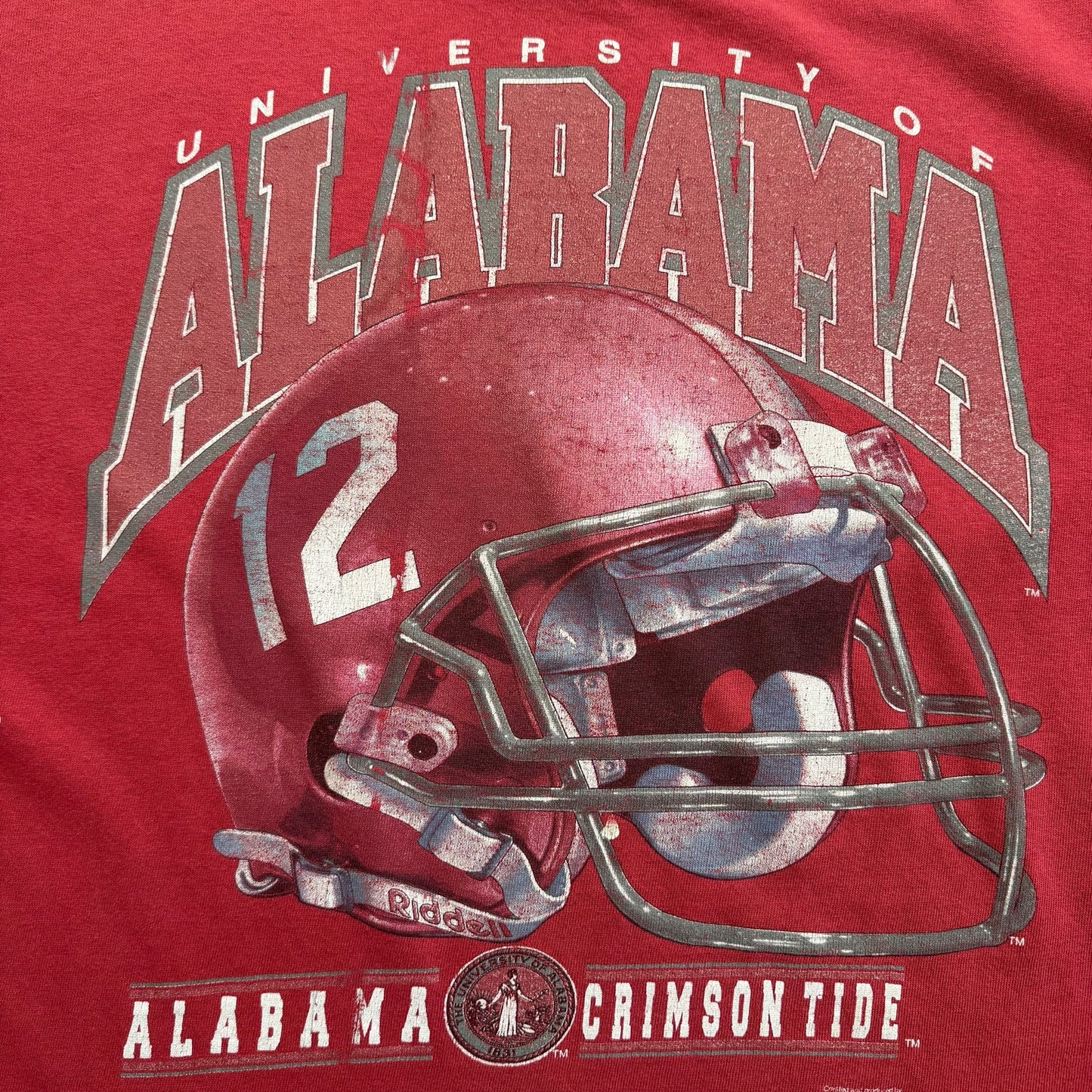 1991 Distressed University of Alabama - Crimson Tide T-Shirt - L